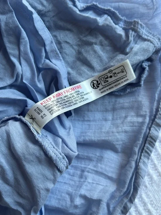 Free People Light Blue Darcy Ruffled Mini Dress - M - Picture 7 of 12